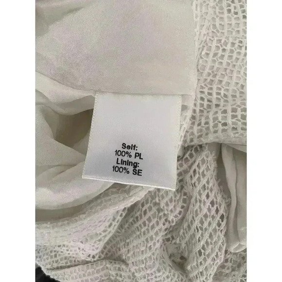 Luba by Hannah Payne Ivory Mesh Lace Peplum Babydoll Blouse SZ 0 Pants Size 4 - Picture 16 of 16